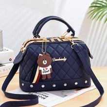 將圖片載入圖庫檢視器 JM-236 韓版秋冬手提包時尚大氣鋼夾菱格枕頭包單肩斜挎包 女包
