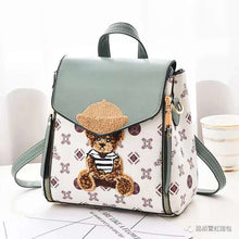 將圖片載入圖庫檢視器 JM-139 新款小方包街頭潮流卡通直播單肩雙肩包撞色小熊裝飾女包 女包
