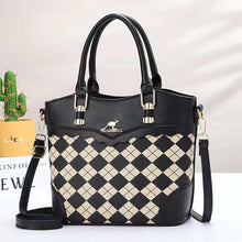 將圖片載入圖庫檢視器 JM-254 新款大容量潮流設計感通勤單肩包質感帆布托特包菱格定型包 女包
