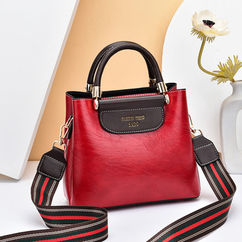 JM-044 新款潮復古時尚單肩斜挎包ins網紅洋氣水桶包 女包